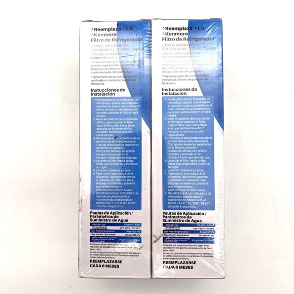 Icepure Refrigerator Filter Set Air Water ADQ36006101 LT700P 469690 AF004 2 Pack - Picture 2 of 9